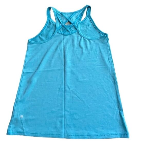 🌴 C9 by Champion DriFit Lattice Back Tank Girls L(10-12) Turquoise Blue - Picture 1 of 7